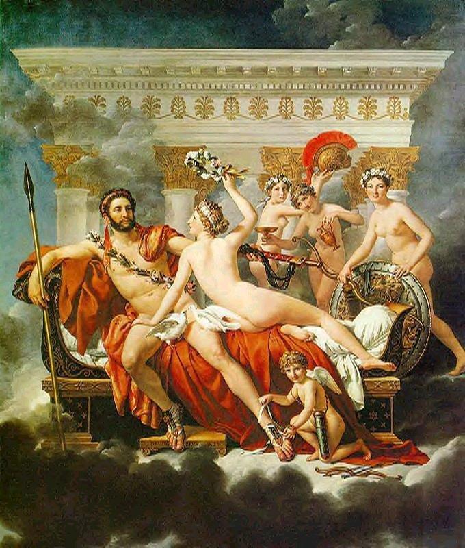 Jacques-Louis David Mars Disarmed by Venus and the Three Graces china oil painting image